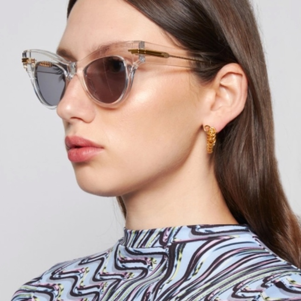 New! Authentic BOTTEGA VENETA Transparent Cat Eye Sunglasses.